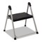 Cosco 9.9 in. Working Height 200 lbs. Capacity Folding 1-Step Stool - Platinum/Black